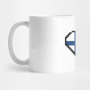 Finland Flag Pixel Art, Finnish flag pixel art Mug